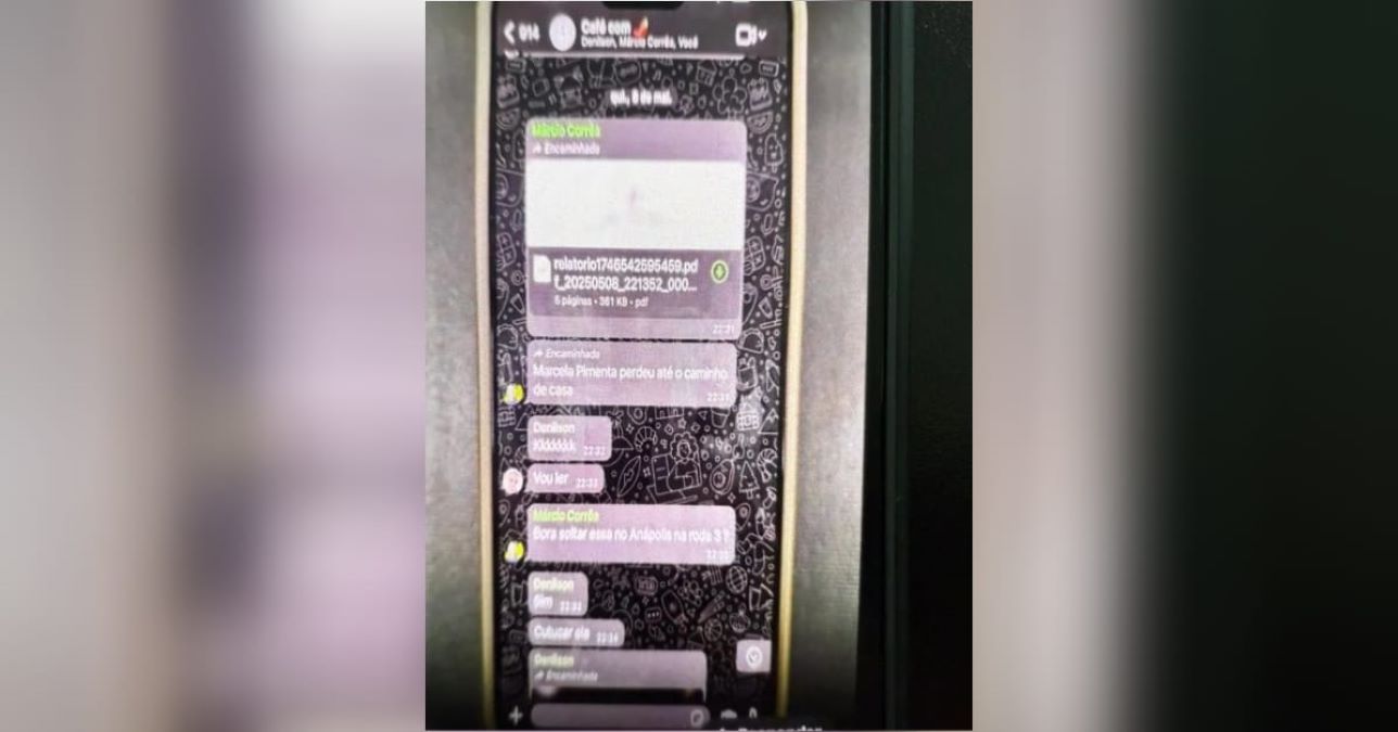 A imagem mostra um print com as conversas em grupo