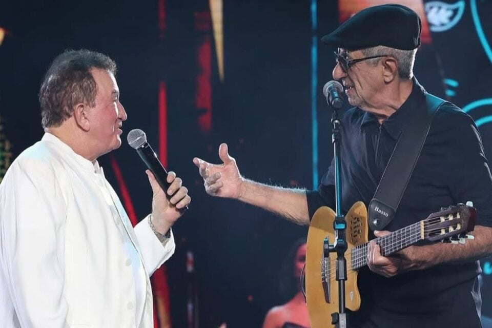 Fagner e Amado Batista na Pecuária de Goiânia (Foto: redes sociais/Fagner)