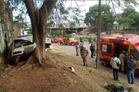 Quatro pessoas ficam feridas em acidente na Marginal Botafogo, em Goiânia