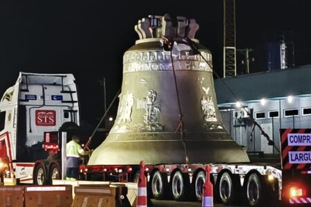 Vox Patris, maior sino do mundo, chega em Trindade neste domingo (1º/6)