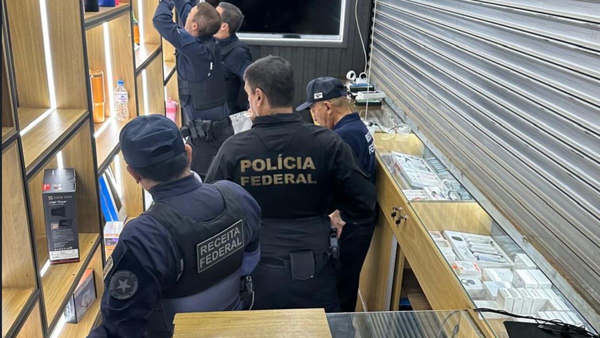 Operação investiga esquema de importação ilegal de produtos eletrônicos (Foto: Divulgação/PF)