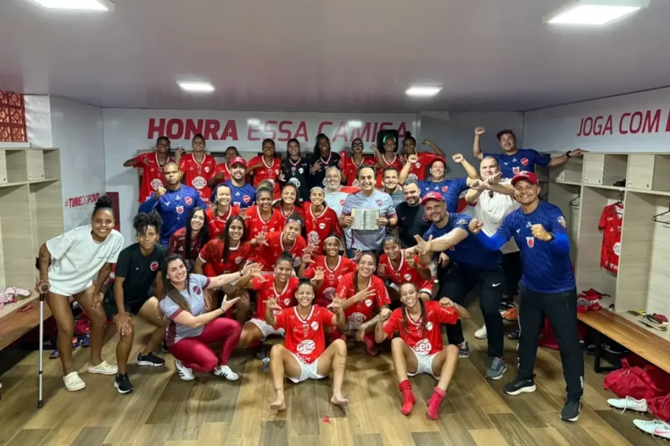 Jogadoras do time feminino do Vila Nova