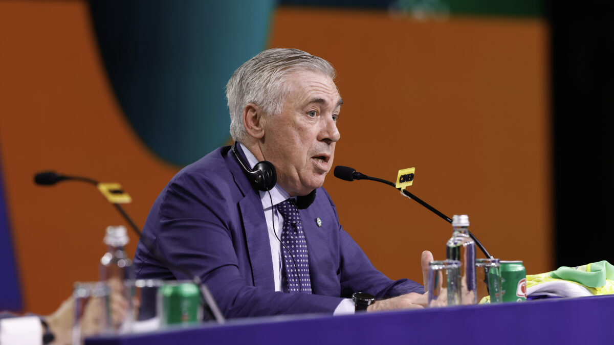 Carlo Ancelotti, durante sua apresentação e primeira convocação pela Seleção Brasileira