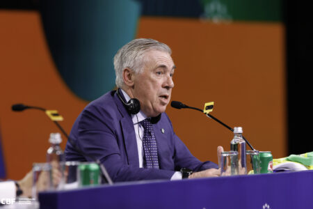 Carlo Ancelotti, durante sua apresentação e primeira convocação pela Seleção Brasileira