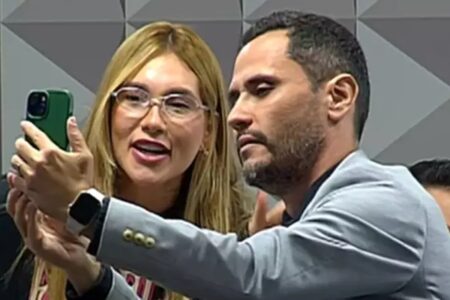 Em depoimento na CPI, senador pede foto com Virgínia e diz que usa pré-treino dela