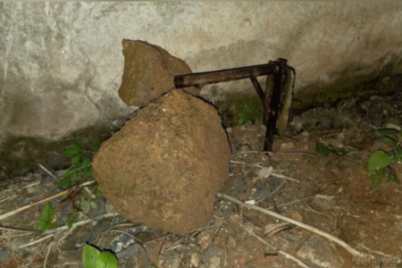 Armadilha com arma caseira (Foto: Divulgação PCGO)