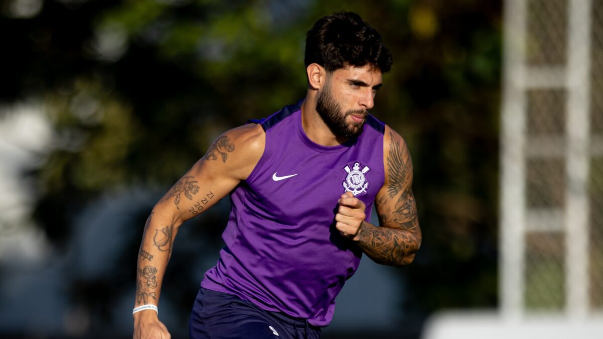 Yuri Alberto em treino do Corinthians