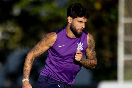 Yuri Alberto em treino do Corinthians