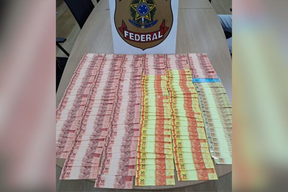 Dinheiro falso apreendido pela PF em Anápolis (Foto: Divulgação)