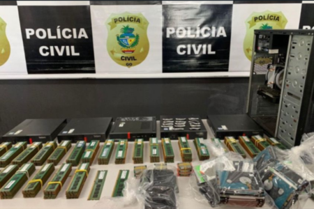 Equipamentos apreendidos pela polícia (Foto: Reprodução/PCGO)