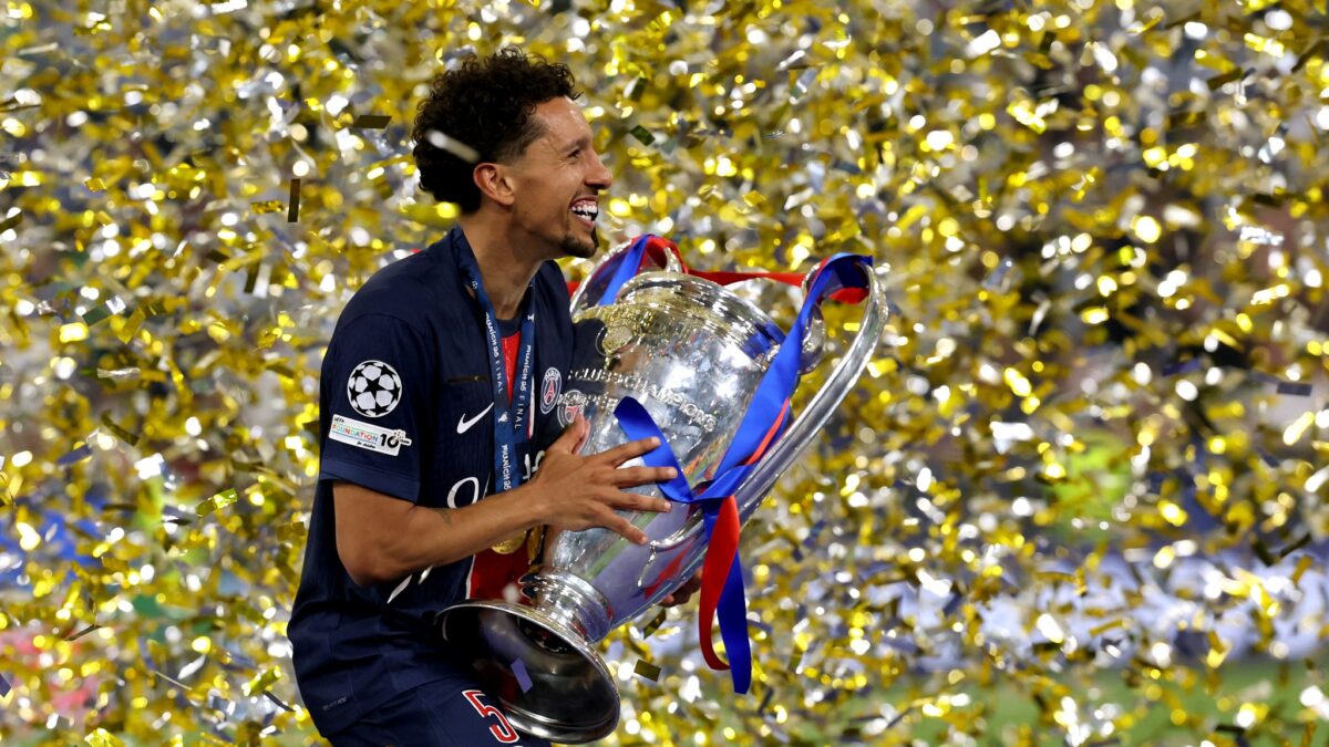 Marquinhos, zagueiro do PSG no título da Champions League
