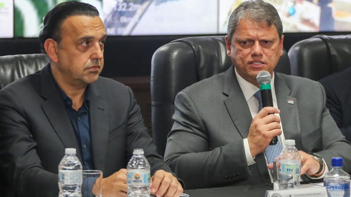 Tarcísio ao lado do vice-governador Felício Ramuth (Foto: redes sociais)
