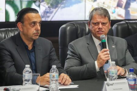 Tarcísio ao lado do vice-governador Felício Ramuth (Foto: redes sociais)