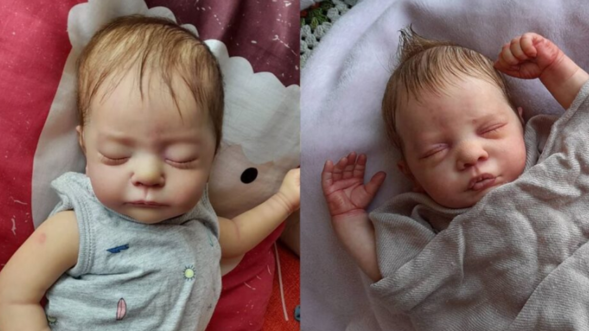 Imagem de dois bebês reborn
