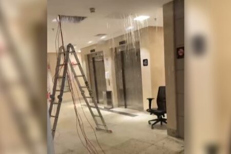 Atendimento em bloco do TJGO evacuado após queda de forro do teto volta na segunda-feira