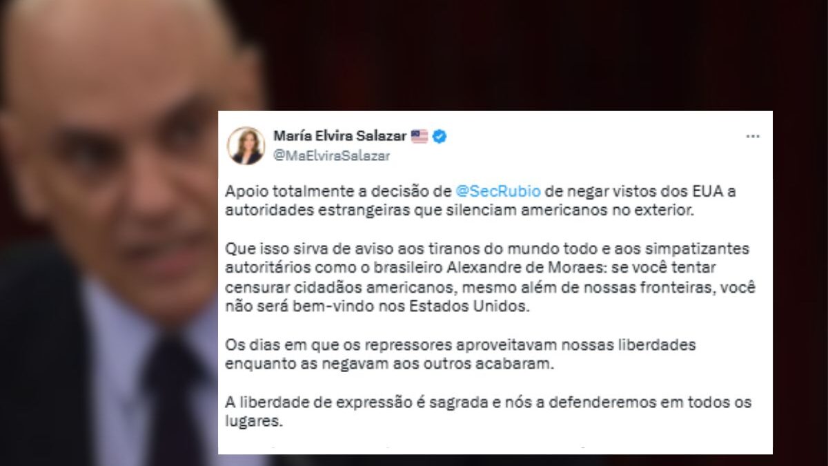 Deputada dos EUA diz que restrição de visto é 'aviso' a Moraes (Foto: Montagem/Mais Goiás)