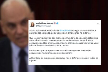 Deputada dos EUA diz que restrição de visto é 'aviso' a Moraes (Foto: Montagem/Mais Goiás)