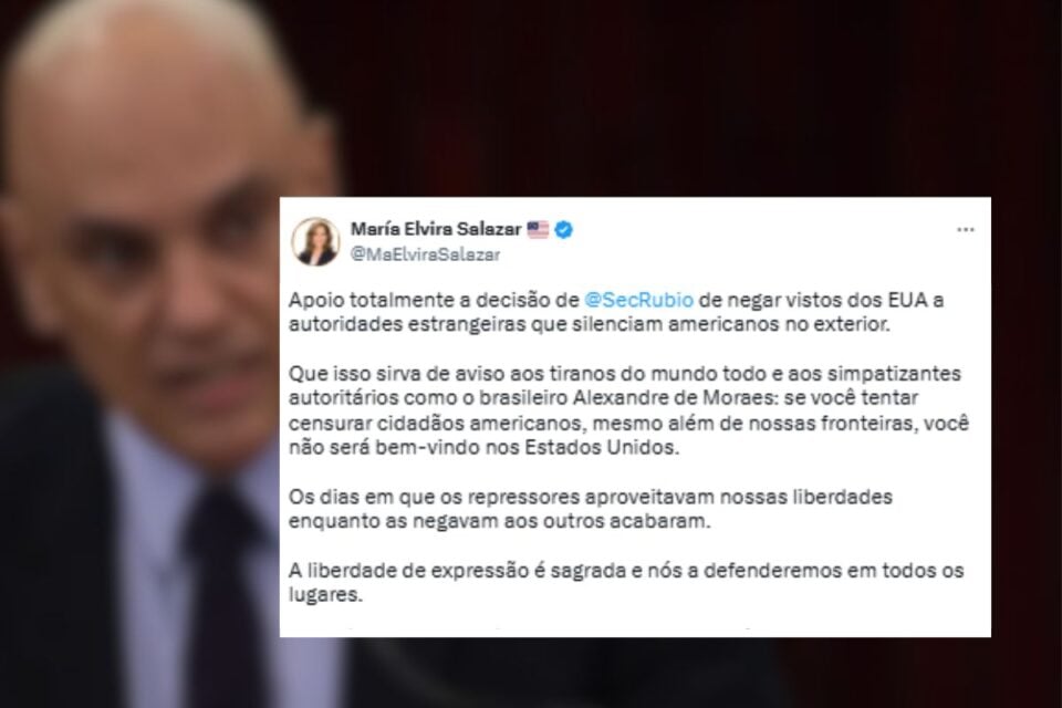 Deputada dos EUA diz que restrição de visto é 'aviso' a Moraes (Foto: Montagem/Mais Goiás)