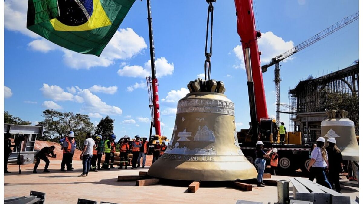Vox Patris é considerado o maior sino de badalo do mundo. (Foto: Jucimar de Sousa/Mais Goiás)