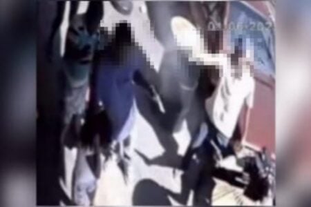 A imagem mostra um print da câmera de segurança