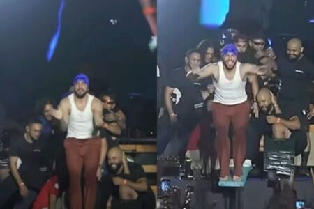 Nattan surpreende público com ‘mergulho’ durante show no São João de Campina Grande