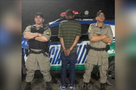 Homem preso por furto em fármacia (Foto: Reprodução)