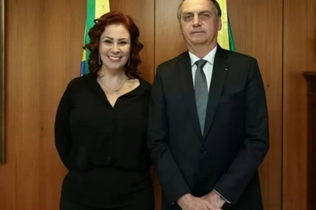 Carla Zambelli e Jair Bolsonaro (Foto: Reprodução)