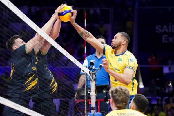 Brasil sai atrás nos primeiros sets, mas vira sobre Ucrânia