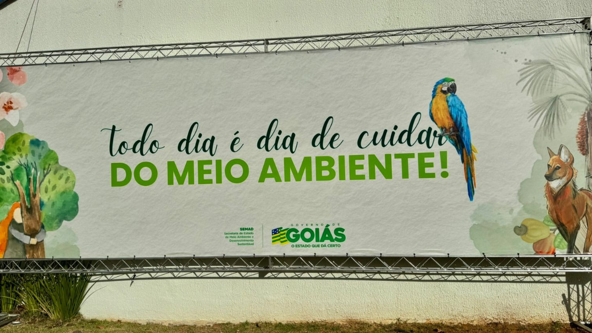 Painel da Semana do Meio Ambiente em Goiás (Foto: Divulgação)