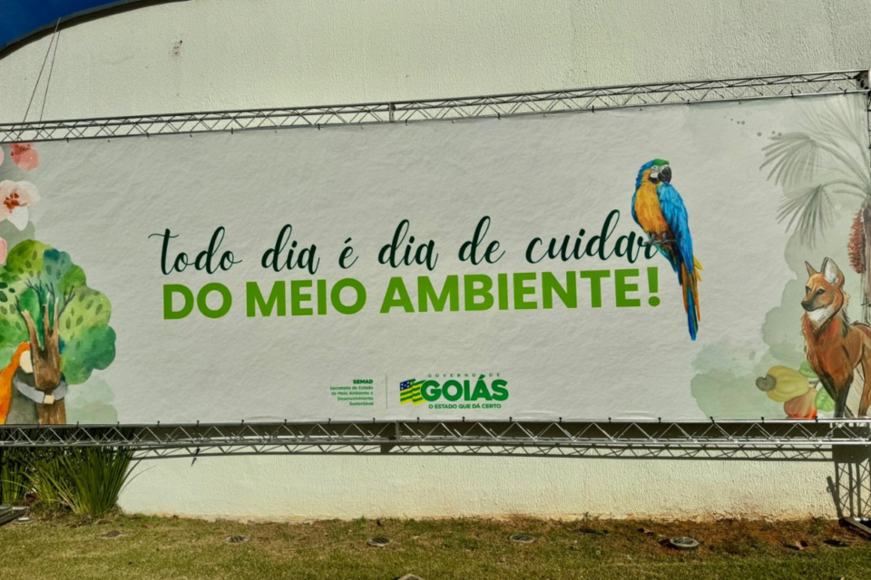 Painel da Semana do Meio Ambiente em Goiás (Foto: Divulgação)