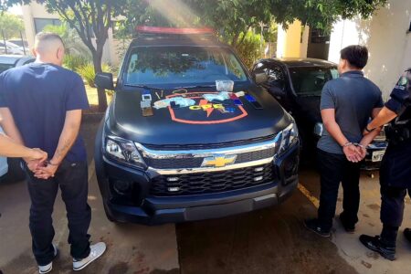 Imagem dos presos durante a ação