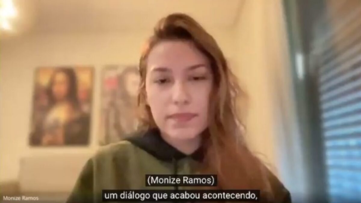 Imagem da pesquisadora durante a oitiva