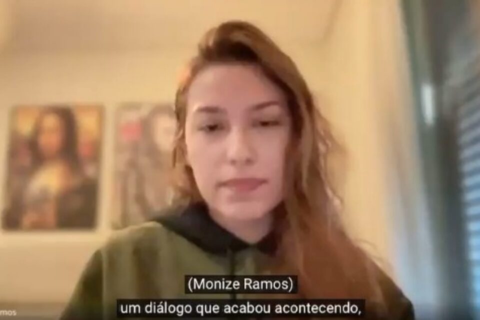 Imagem da pesquisadora durante a oitiva