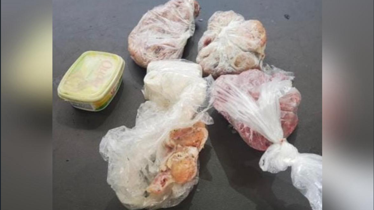 Carnes e margarina furtadas de residência (Foto: Divulgação)