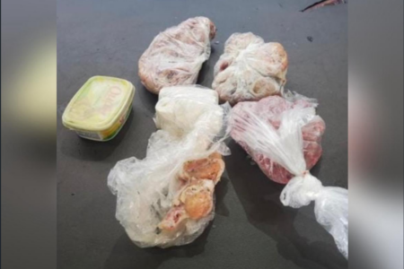 Carnes e margarina furtadas de residência (Foto: Divulgação)