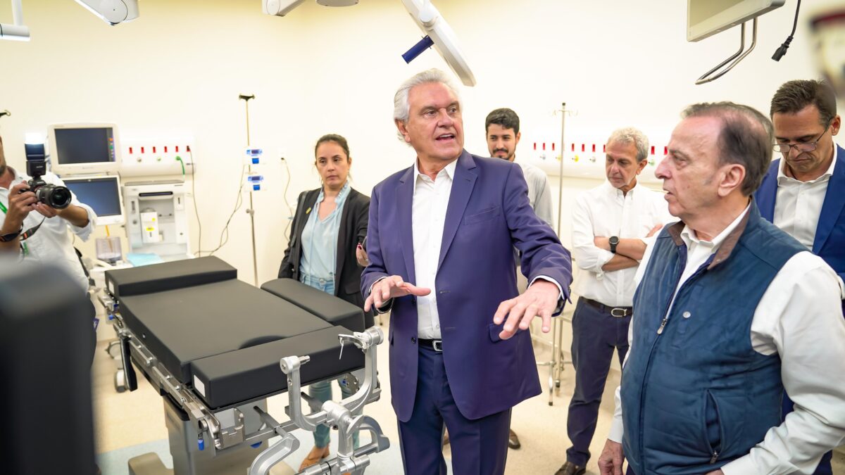 Governador Ronaldo Caiado na inauguração da ala pediátrica do Cora (Foto: Divulgação)