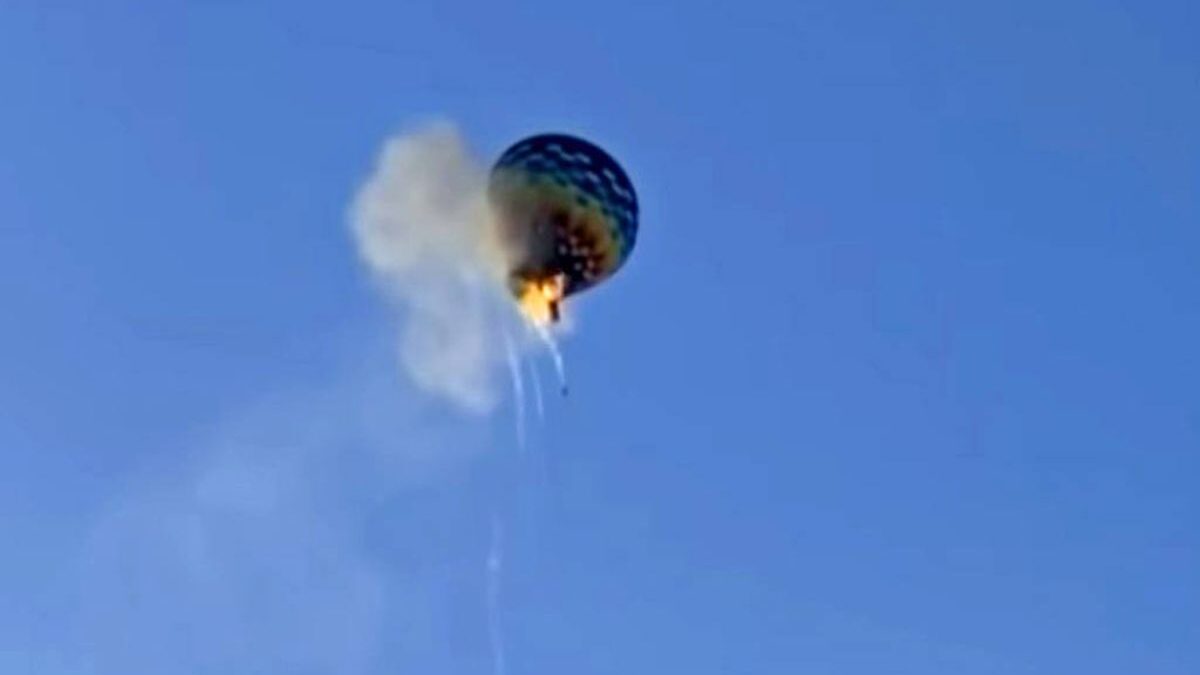 Balão com 21 pessoas a bordo pegou fogo no dia 21 em Praia Grande (SC) - SBTNews - 21.jun.2025