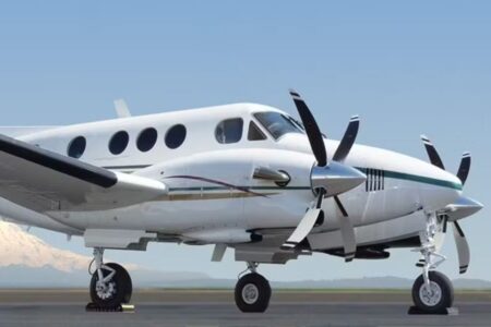 Avião com Lívia Andrade era um King Air E90 (Foto: Divulgação)