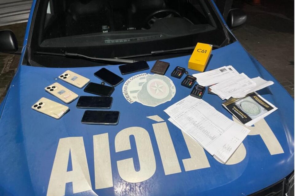 Imagem dos objetos apreendidos