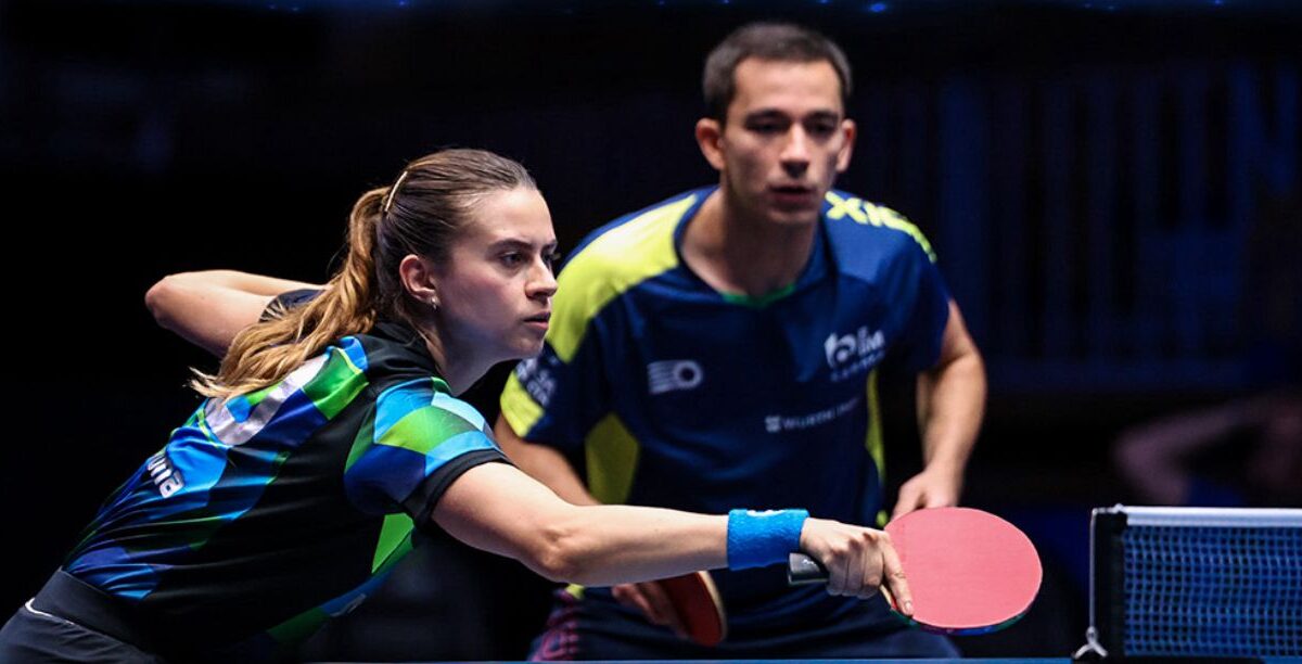 Hugo Calderano e Bruna conquista medalha de Prata nas duplas