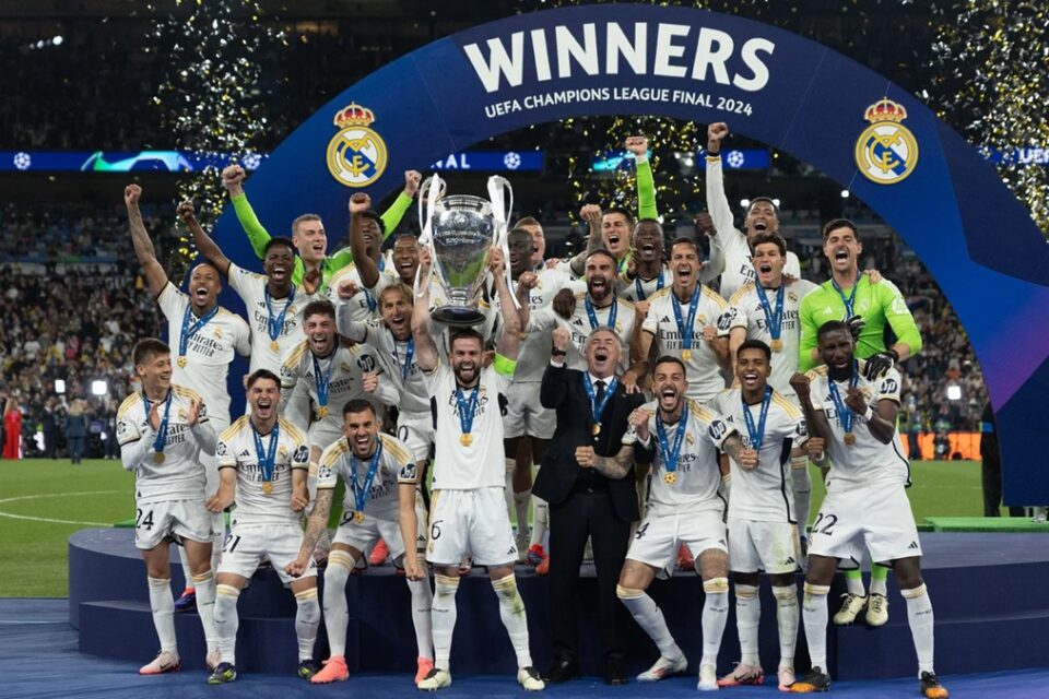 Equipe do Real Madrid, que lidera o ranking da Uefa