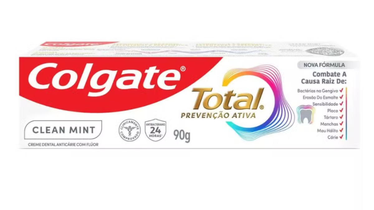 Imagem da pasta de dente Colgate Total Prevenção Ativa Clean Mint