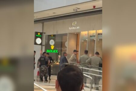 Loja de relógios de luxo em Shopping de Goiânia é alvo de golpe do assalto