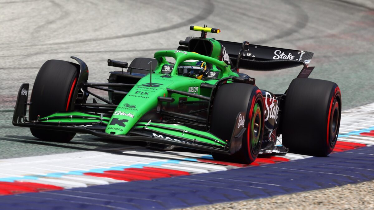 Gabriel Bortoleto durante o treino classificatório do GP da Áustria