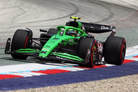 Gabriel Bortoleto durante o treino classificatório do GP da Áustria