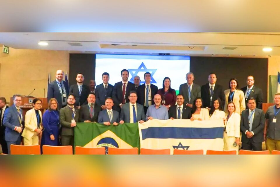 Parte da comitiva brasileira em Israel (Foto: Reprodução)