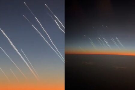 Ataque do Irã é visto de avião comercial saudita; vídeo O conflito entre os dois países já dura quatro dias