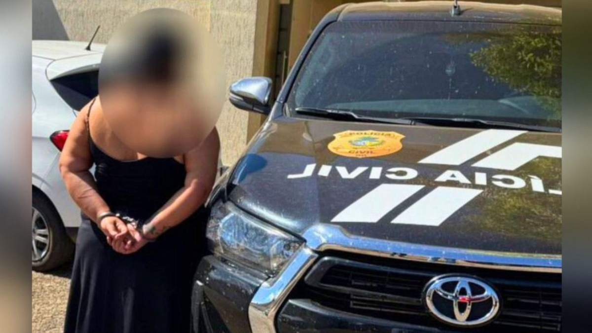 Mulher presa por assassinato e ocultação de cadáver (Foto: Divulgação/PCGO)