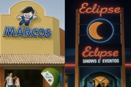 Supermercado Marcos e boate Eclipse: Vídeo feito por IA retrata Goiânia nos anos 2000 Vídeo mostra Avestruz Master e Family Center