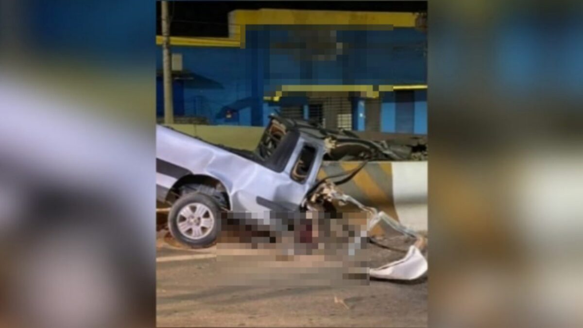 Imagem do carro após o acidente